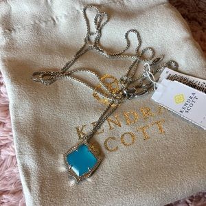 Kendra Scott aqua chalcedony Kacey necklace